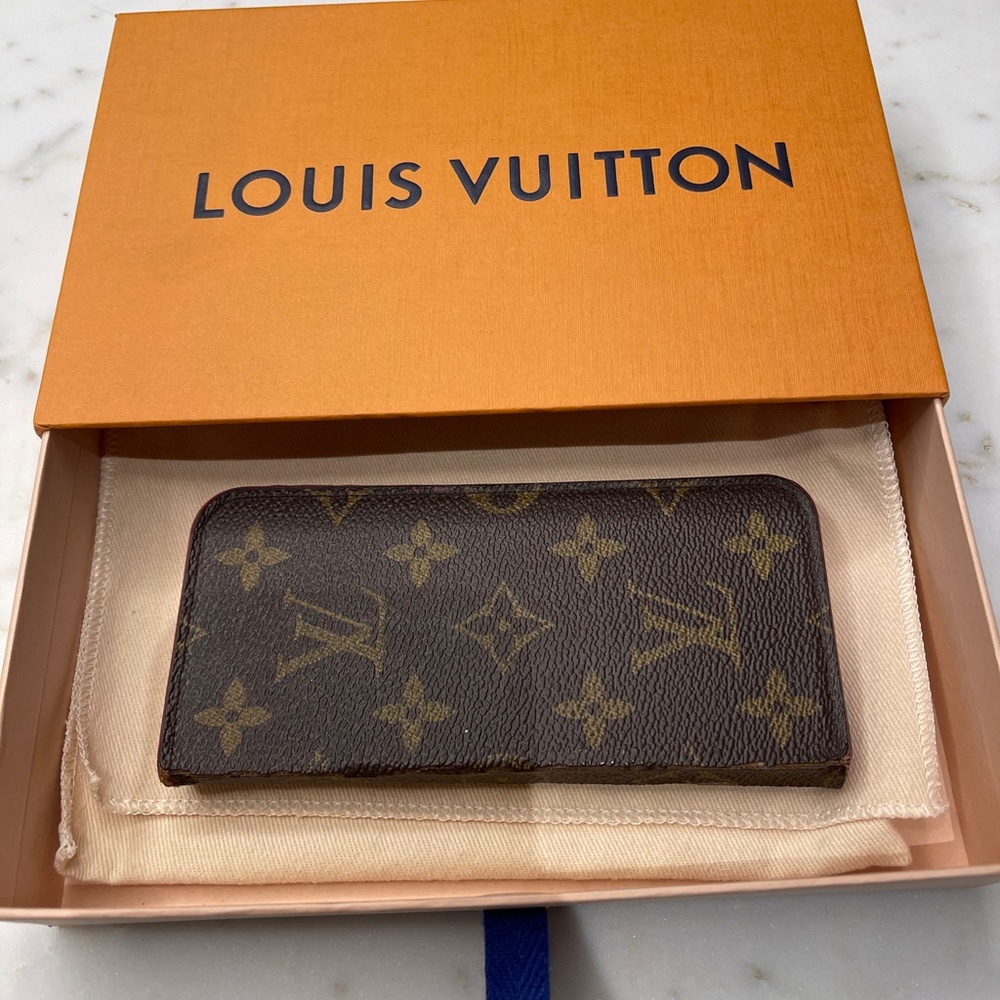 Authentic Louis Vuitton iPhone X phone case rose